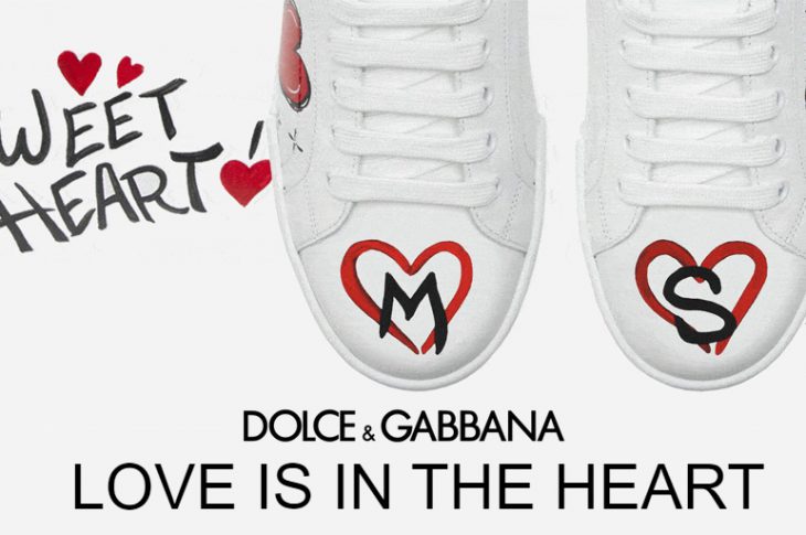Love is the heart le sneakers personalizzabili di Dolce & Gabbana per San Valentino